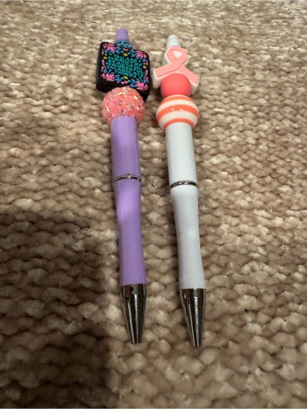 2 Purple and White Novelty Pens with Ribbon 🎀 and You Are Worthy Of Beautiful…